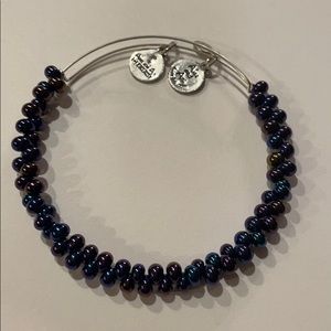 Blue beaded Alex and Ani Bracelet